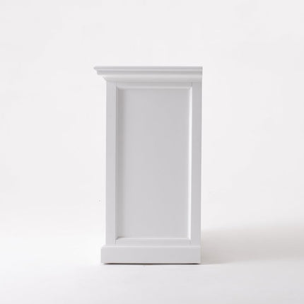 31" White Solid and Manufactured Wood Nightstand