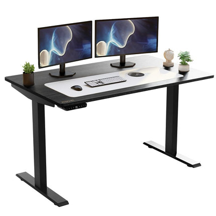 Adjustable Black Stainless Steel Rolling Computer Desk