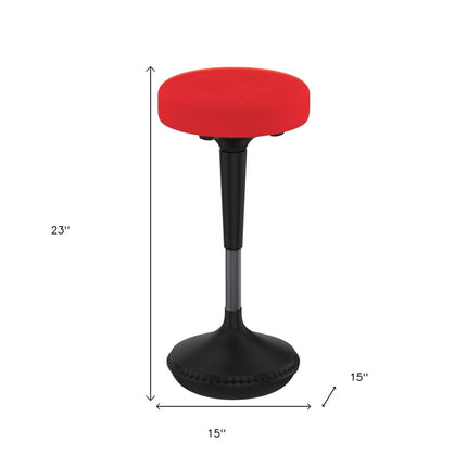 Red and Black Adjustable Height Swivel Office Chair