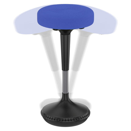 Blue and Black Adjustable Height Swivel Office Chair