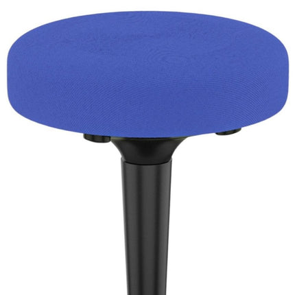 Blue and Black Adjustable Height Swivel Office Chair