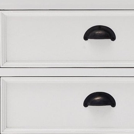 71" Classic White Entertainment Unit with Two Drawers