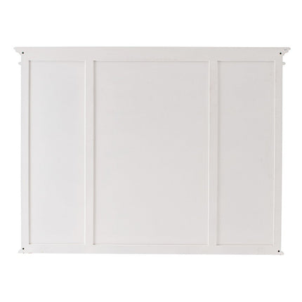 71" White Dining Hutch With Twelve Shelves And Three Drawers