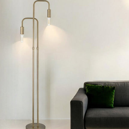 63" Two Light Torchiere Floor Lamp