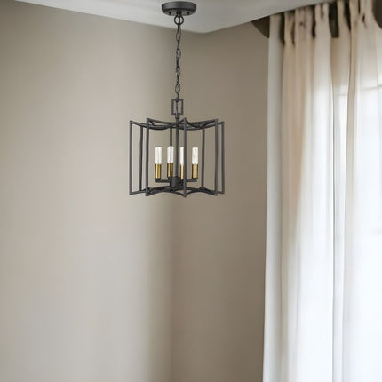 Rhian 4-Light Matte Black Pendant