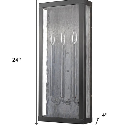 Charleston 3-Light Oil-Rubbed Bronze Shadowbox Wall Light (Large)