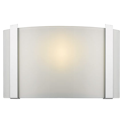 Polished Chrome Wall Sconce with Frosted Glass Shade