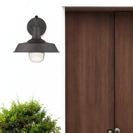 Antique Bronze Shallow Plate Shape Wall Light