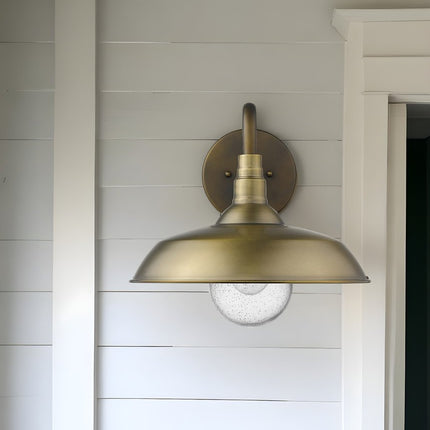 Burry 1-Light Antique Brass Wall Light