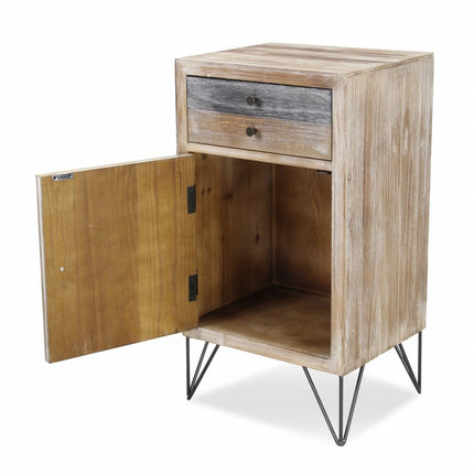 32" Brown Wood End Table