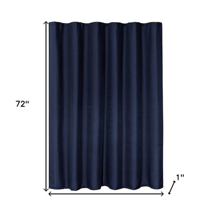 Luxurious Navy Waffle Weave Shower Curtain