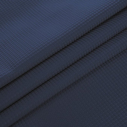 Luxurious Navy Waffle Weave Shower Curtain