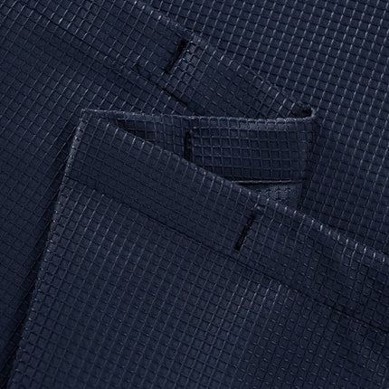 Luxurious Navy Waffle Weave Shower Curtain