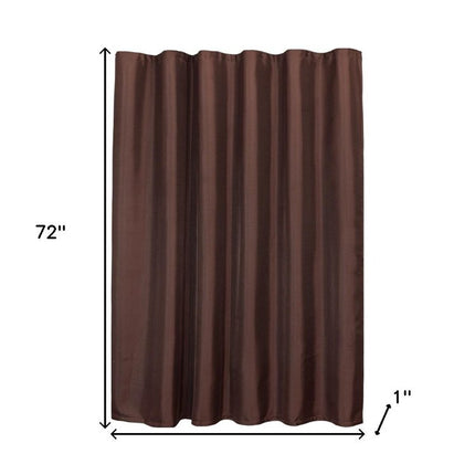 Luxurious Brown Waffle Weave Shower Curtain