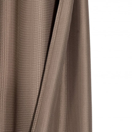 Luxurious Mocha Waffle Weave Shower Curtain