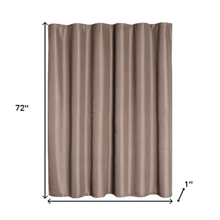 Luxurious Mocha Waffle Weave Shower Curtain