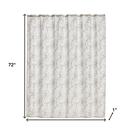 72" Linen Polyester Shower Curtain