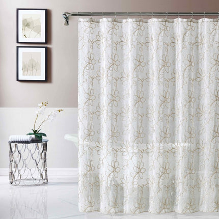 72" Linen Polyester Shower Curtain