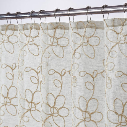 72" Linen Polyester Shower Curtain