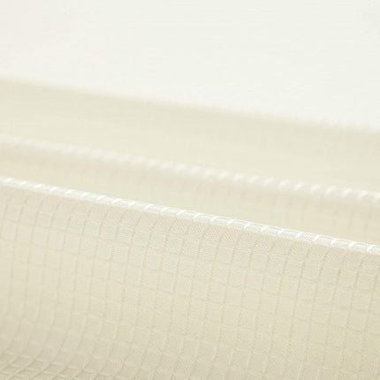 Ivory Sheer and Grid Shower Curtain and Liner Set