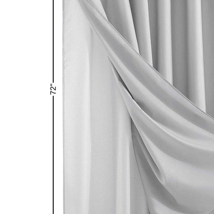 Silver Modern Grid Shower Curtain and Liner Set