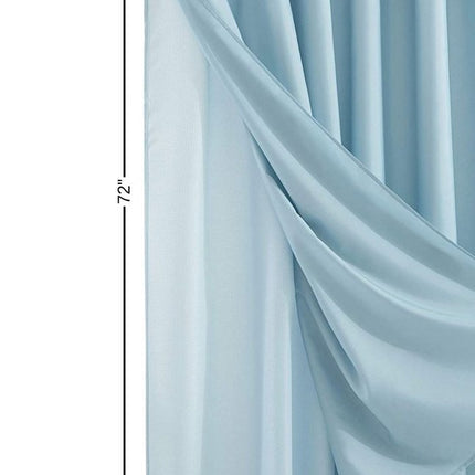 Light Blue Sheer and Grid Shower Curtain and Liner Set