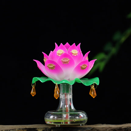 Plug-in Led Buddhist Hall Household Changming Water Seat Lotus Lamp