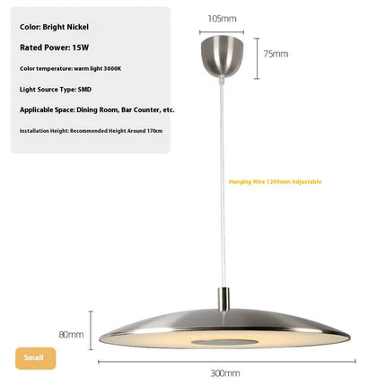 Modern Minimalistic Personalized Bauhaus Style Restaurant UFO Chandelier