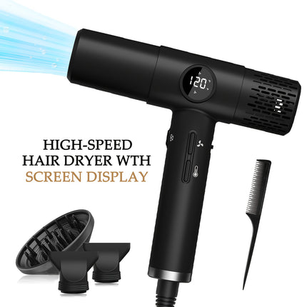 Shalon Series High-Speed Professional Hair Dryer, Intelligent Temperature Control, LED Display,