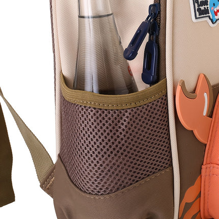 personalized large capacity backpack, stylish cartoon backpack, cute crab pattern, zipper closure