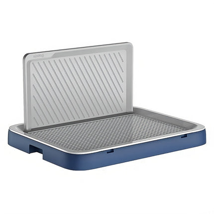 Flat, Non-Slip, Durable, Easy-Clean Grid Design Dog Toilet Training Tray - Splash-Proof, Washable with Urine Absorption for Small & Medium Breeds, Polypropylene Material, Pet Potty Training Tray|Splash Proof Design|Durable Pe