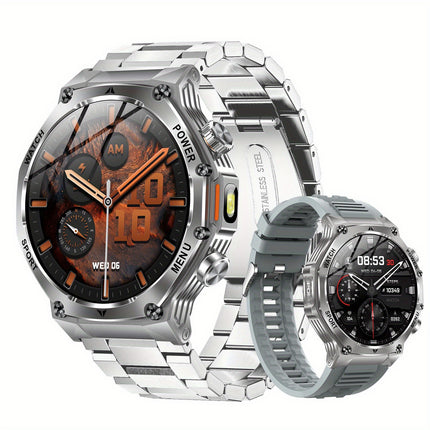 Men's Smart Watch 800mAh Battery 1.75-Inch HD Display Sports Watch with Torch 120+ Sports Modes