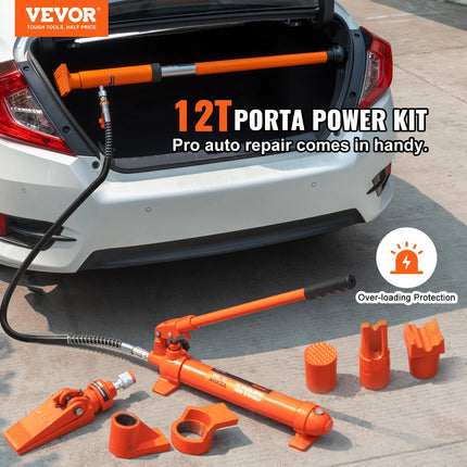 VEVOR Hydraulic Jack Kit Max. Load 12 Tonn. Car Repair Pump Lifter with 135 mm Stroke