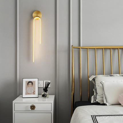Modern Simple And Light Luxury Copper Wall Lamp Lamp In The Living Room