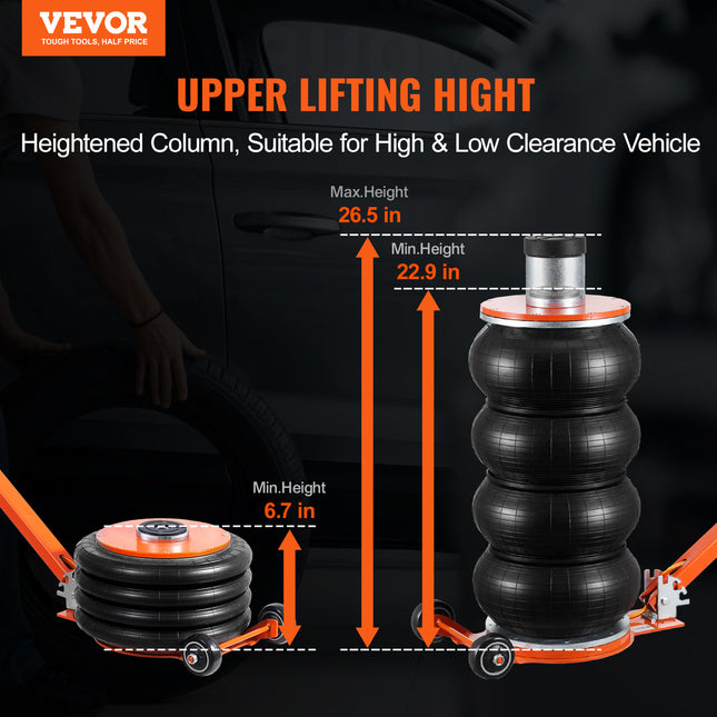 VEVOR Air Jack 6 Ton/13000 lbs Pneumatic Jack with Heightened Column for Sedan
