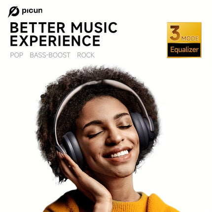 1pc Picun B8 Wireless Headphones with 120H Playtime, Foldable Design, Sound Isolation, 3 EQ Modes, Type-C,