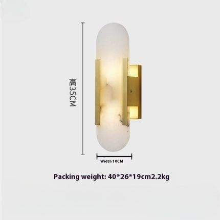Light Luxury Background Wall Marble Wall Lamp