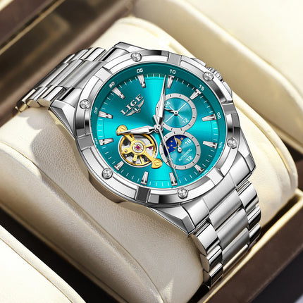 Luxury Stainless Steel Case, Luminous Hands, Date &
