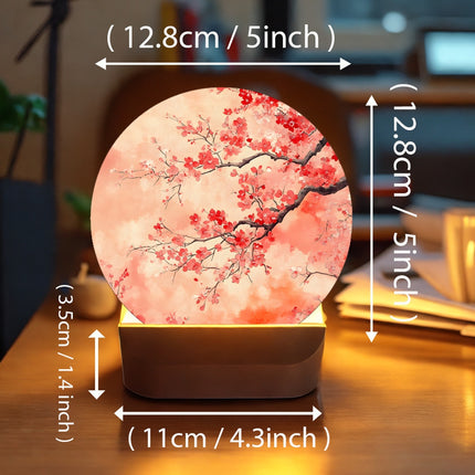 1pc Japanese Cherry Blossom Night Light with - Adjustable Brightness, Table Lamp for Bedside