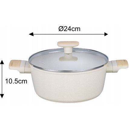 12pcs Marble Non-Stick Cookware Set with Induction Compatibility