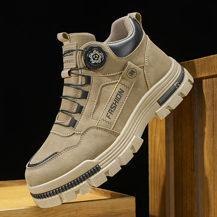 Urban Street Fashion Rotating Buckle Design Outdoor Casual Sneakers, Comfortable Thick