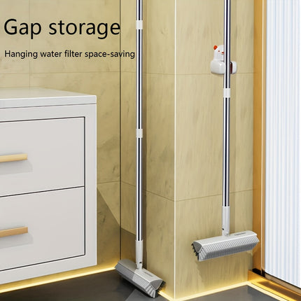 Cleaning Brush with 180° Swivel Head & V-Shaped Bristles Heavy-Duty Long Handle Grout Suitable for Bathroom, Kitchen,