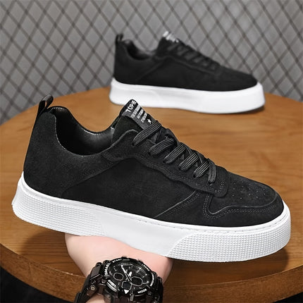1pair Vintage Style Unisex Skateboard Sneakers - Casual Sports Low-Top Lace-Up Shoes with Faux Upper