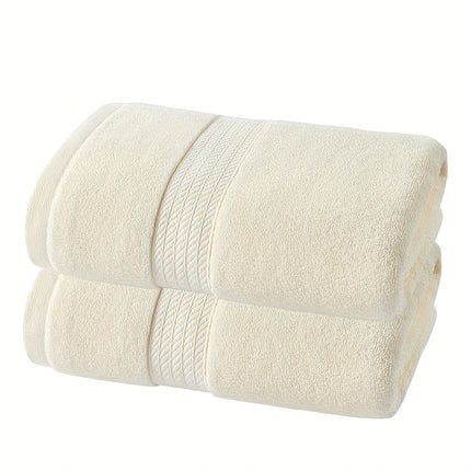 2pcs Washcloth Set 50*100cm/19.7*39.4 Inches, Solid Color Material