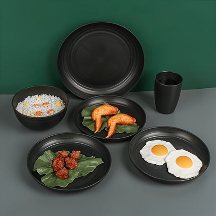 16-piece Unbreakable Plate Set, Shatterproof Dinnerware, Microwave and Dishwasher Safe