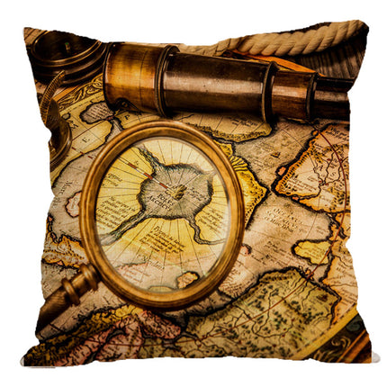 Factory Direct Supply Linen Vintage Flannel Printed Pillowcase