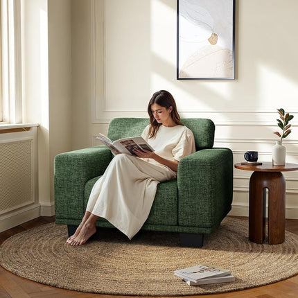 Sofa Couch For Living Room, Modern Couch With Deep Seats Wide Armrests, Comfy Sofa