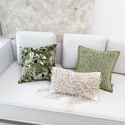 French Entry Lux Style Green Forest Sofa Living Room New Chinese Style Pillow
