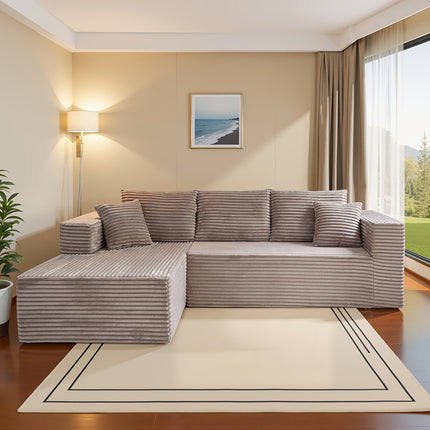 Sofa, Boneless Deep Seat Modular Couch, No Assembly Required, Minimalist Modern Design
