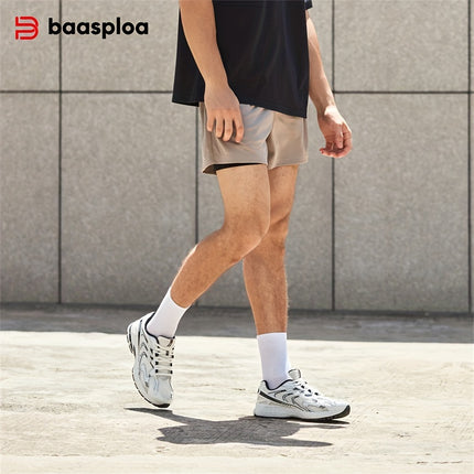 All-Terrain Slip-Resistant Running Sneakers - Shock-Absorbing Sneakers with MD/TPR Sole